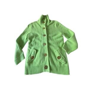 Lauren Ralph Lauren Vintage Green Cotton Cardigan Sweater Vintage PS
